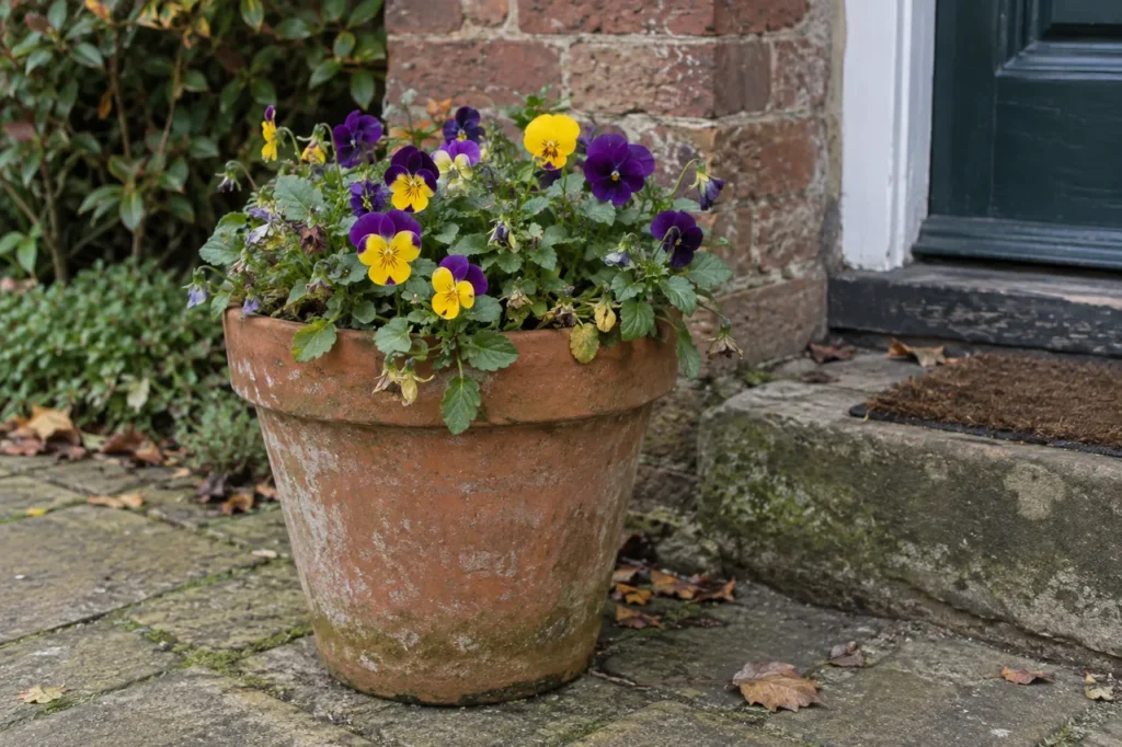 Winter pots: three plans for a small patio